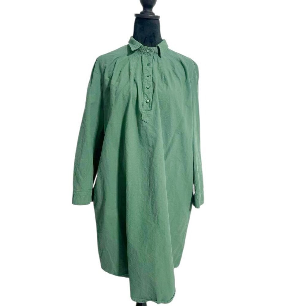 Tuckernuck Pomander Place Size XL  Poly Dress Green Collared - Picture 3 of 10